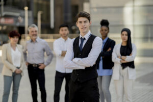 A young professional getting into sales